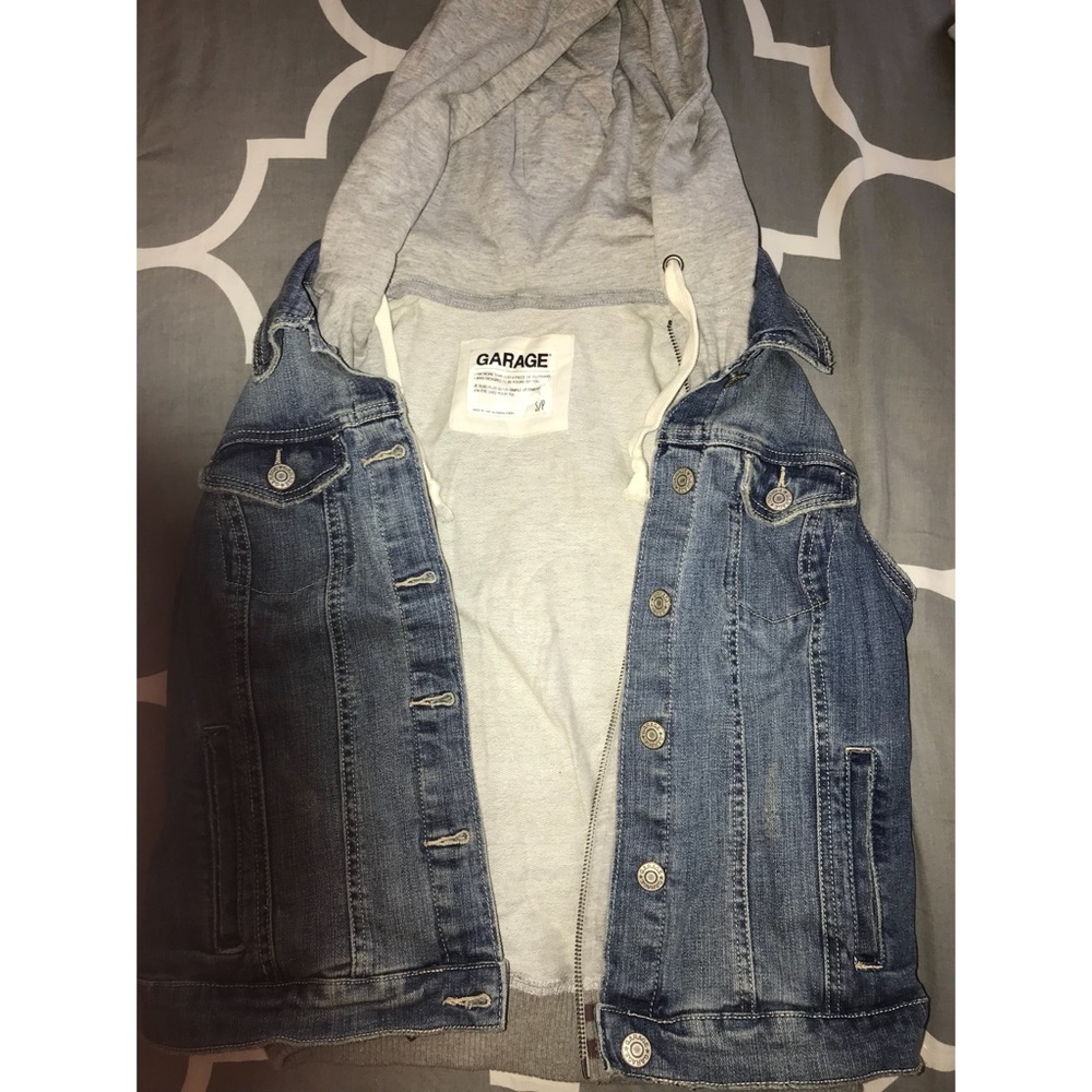 Lined denim vest